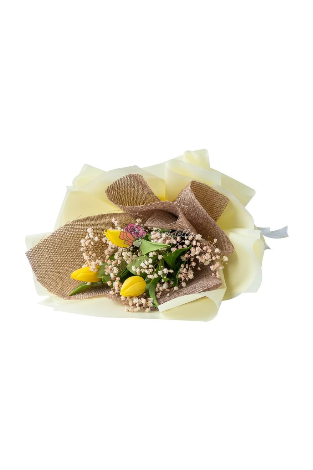 Carmelite Tulips birthday flower or gift arrangement available through GiftGoNow.