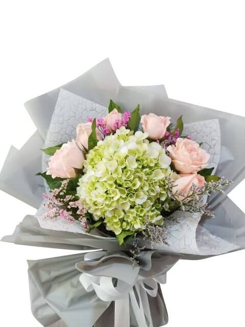 Hydrangea And Roses — Send to Philippines | GiftGoNow