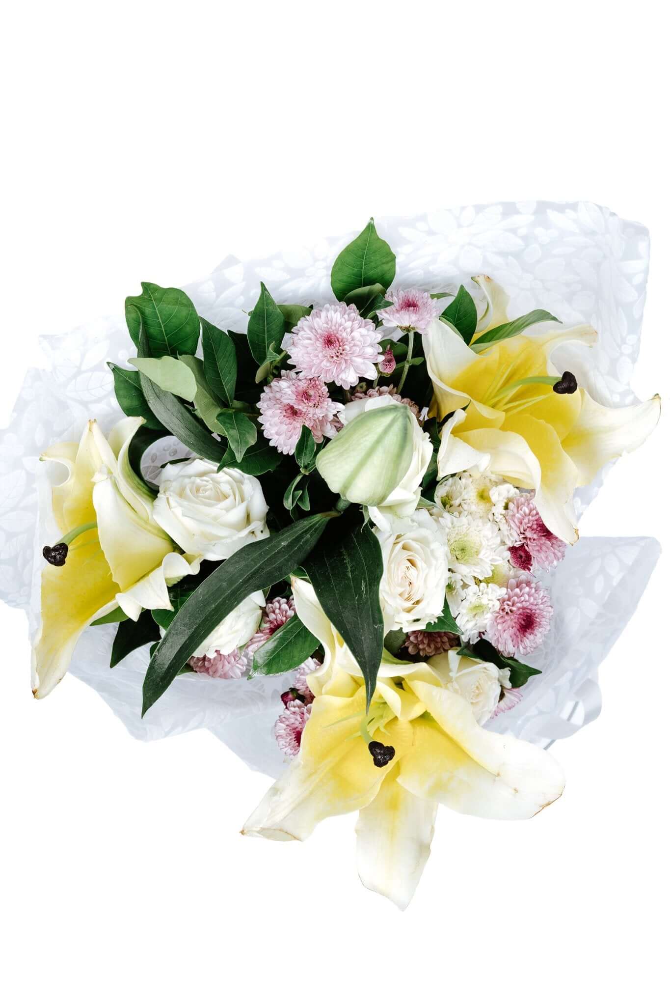 Lilies and white roses - Gift Go Now