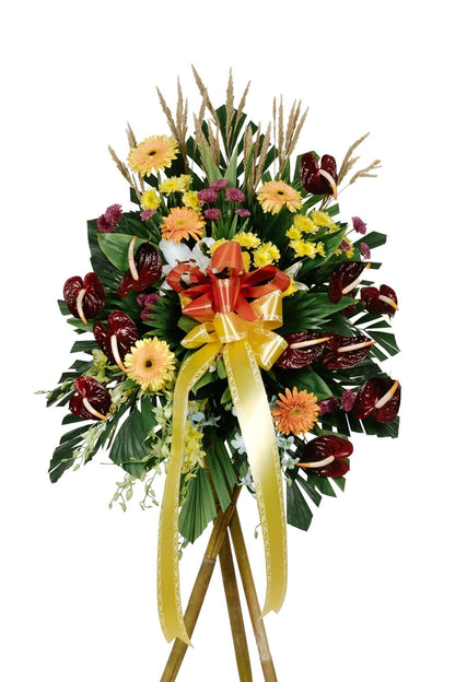 Bright Inaugural Flowers flower arrangement for delivery to loved ones in the Philippines.