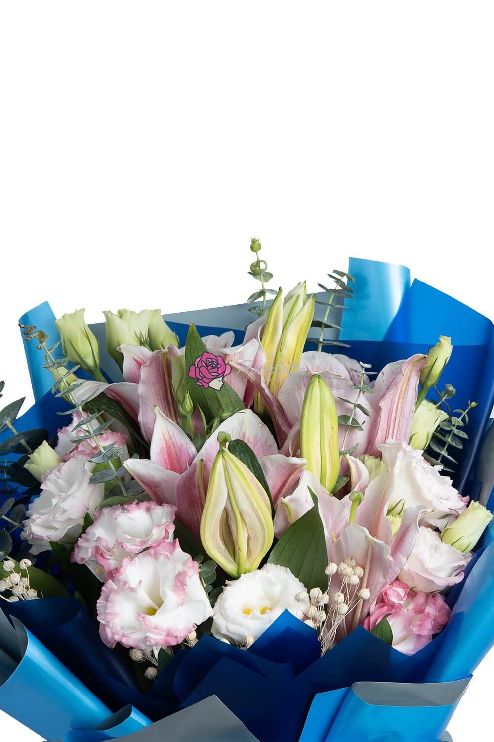 Bubble Gum flower arrangement for delivery to loved ones in the Philippines.