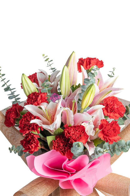 Carmine romantic flower gift for sending to loved ones in the Philippines.
