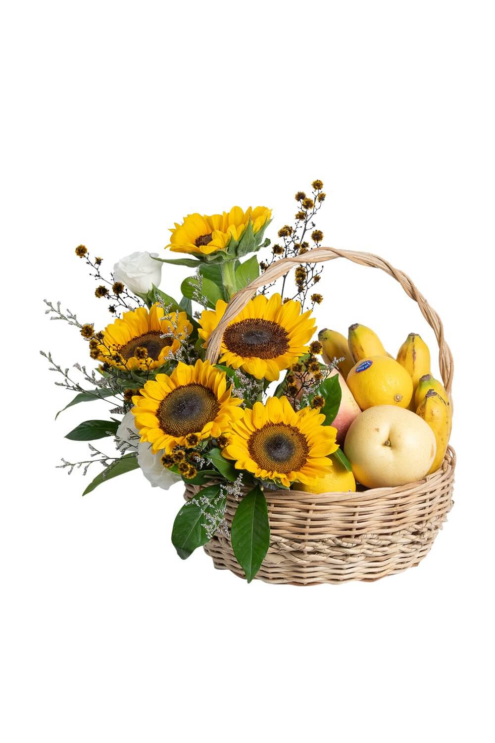 Dawn Sunflower and Fruits Basket — Send to Philippines | GiftGoNow