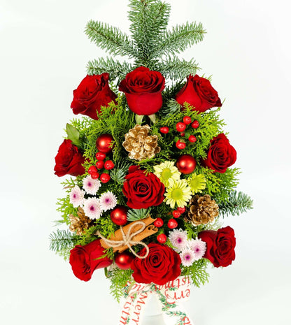Festive Berry Burst flower arrangement for delivery to loved ones in the Philippines.