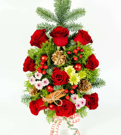Festive Berry Burst flower arrangement for delivery to loved ones in the Philippines.
