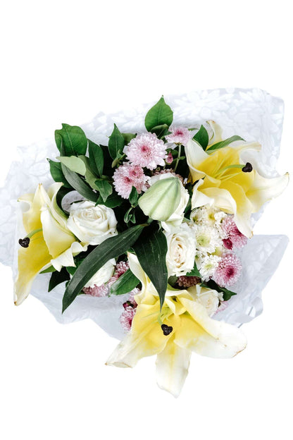 Lilies and white roses - Gift Go Now
