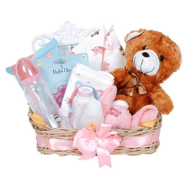 Pink Baby Basket — Send to Philippines | GiftGoNow
