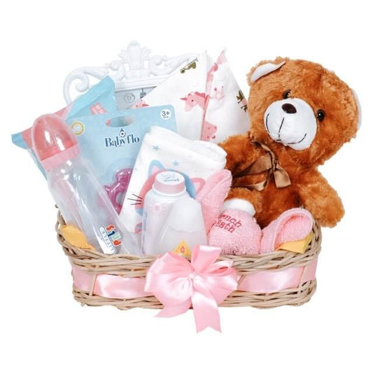 Pink Baby Basket - Gift Go Now