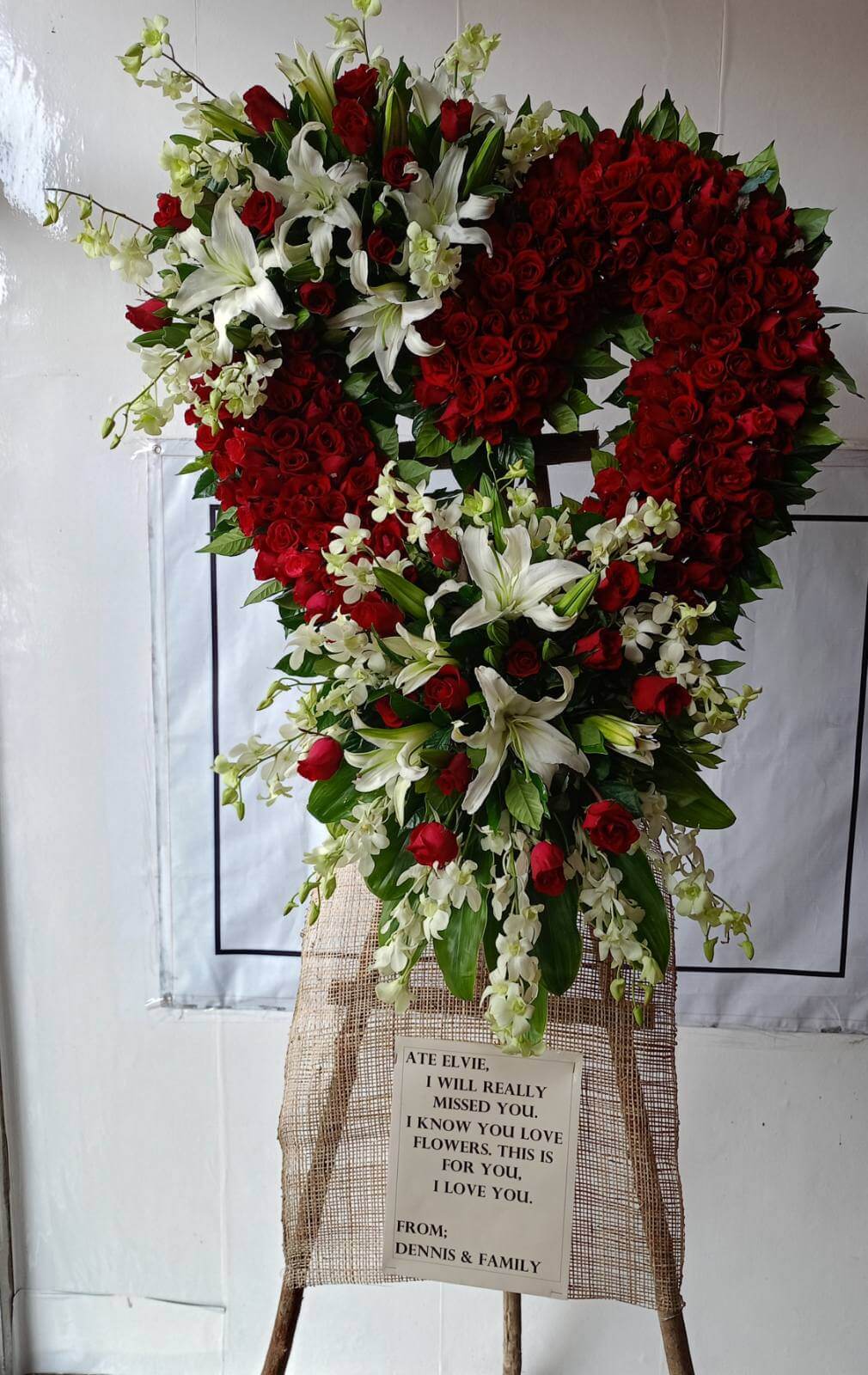 Purity and Spiritual Condolences Flower Stand — Send to Philippines | GiftGoNow