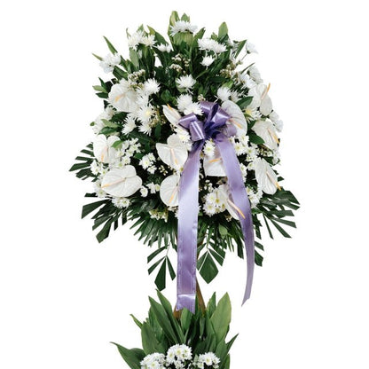 White Condolence Flowers - Gift Go Now